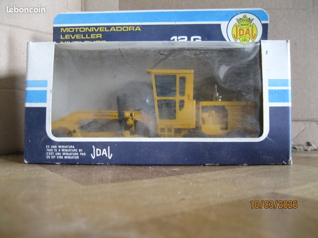 Niveleuse JOAL 1/50 Caterpillar 12G - Chantier Jaune - Réf 217 - Bon état