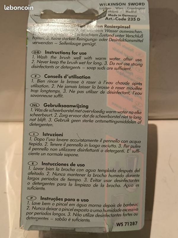 Blaireau de rasage vintage Wilkinson (image 5)