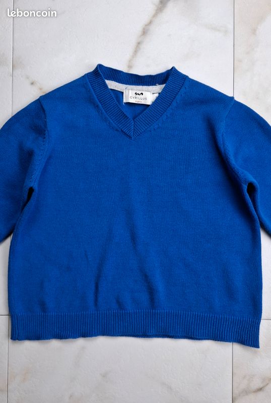 Pull Polo Ralph Lauren câblé en coton à col ras du cou pour garçon Bleu