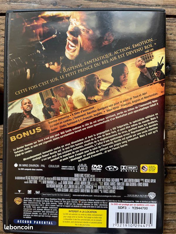DVD JE SUIS UNE LÉGENDE / Will Smith (image 2)