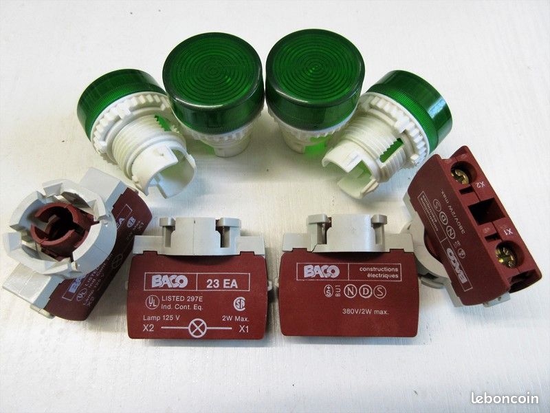 BACO 23 EA (4x) module porte lampe + voyants 28mm (image 1)