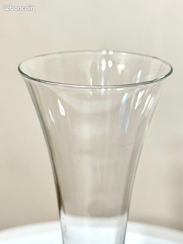 Flûte à champagne ancienne NAGEL en cristal , 27 cm , bon état (image 3)