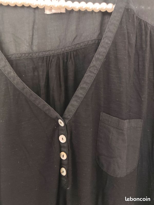 Robe mi-longue noire Anne Klein (image 7)