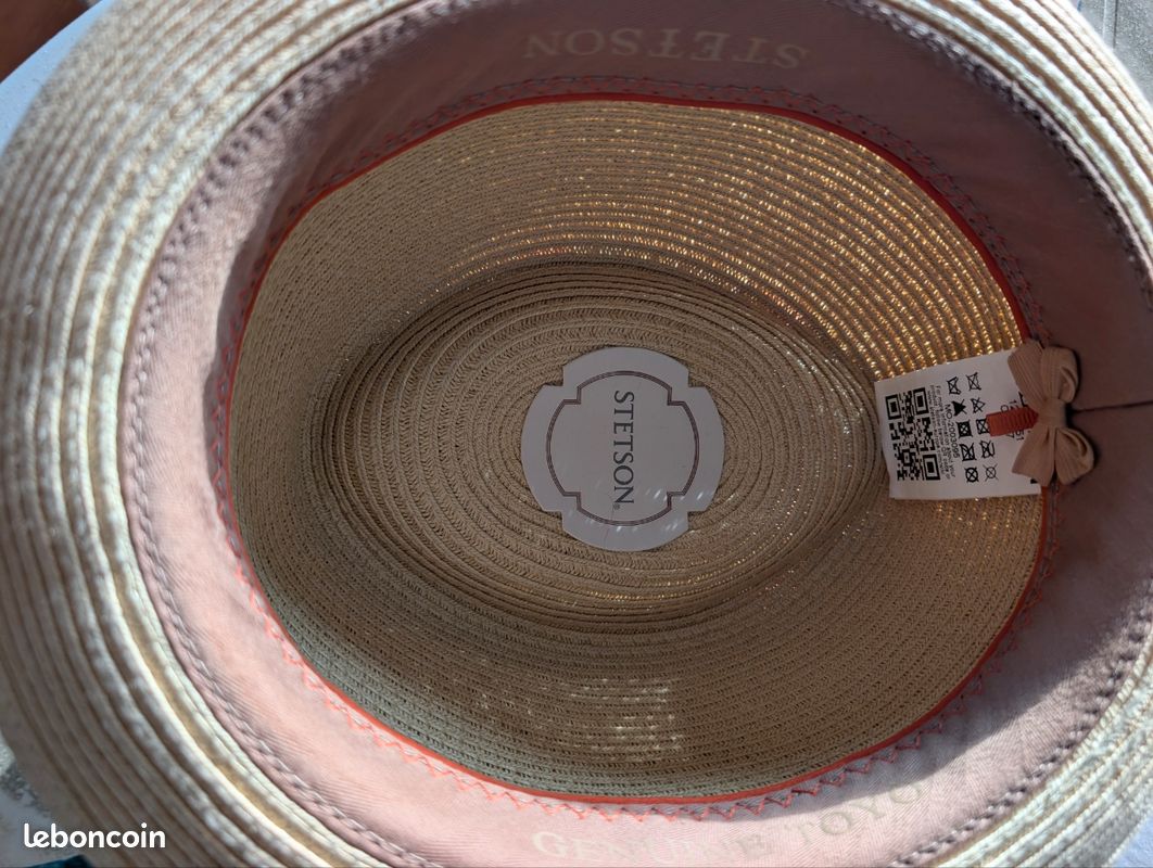 Stetson Chapeau Paille Licano Toyo Trilby Femme Homme - Protection UV 40+ Avec Ruban Gros Grain, Idéal Plage Été Printemps