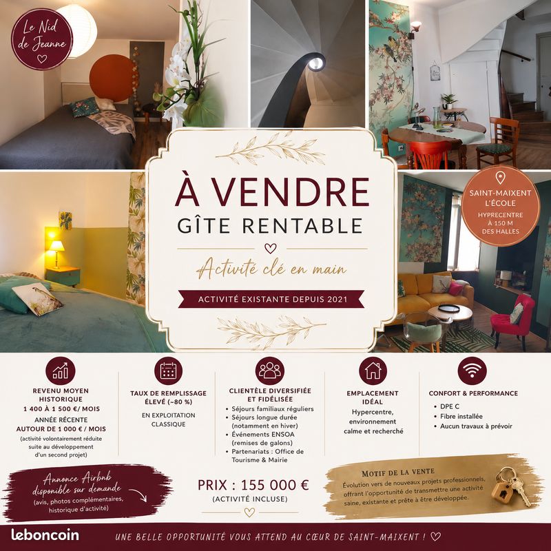 Maison 4 pièces 80 m² · à Saint-Maixent-l'École · 80 m² · 155 000 €
