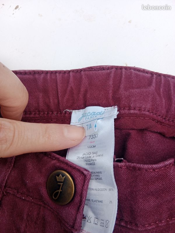 Pantalon bordeau (image 3)