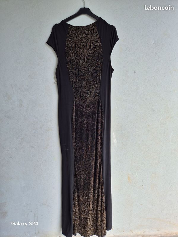 Robe de soirée taille 2xl noir et or (image 1)
