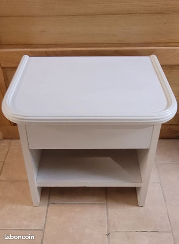 Ensemble cadre lit 140 cm +sommier lattes + 2 chevets (image 4)