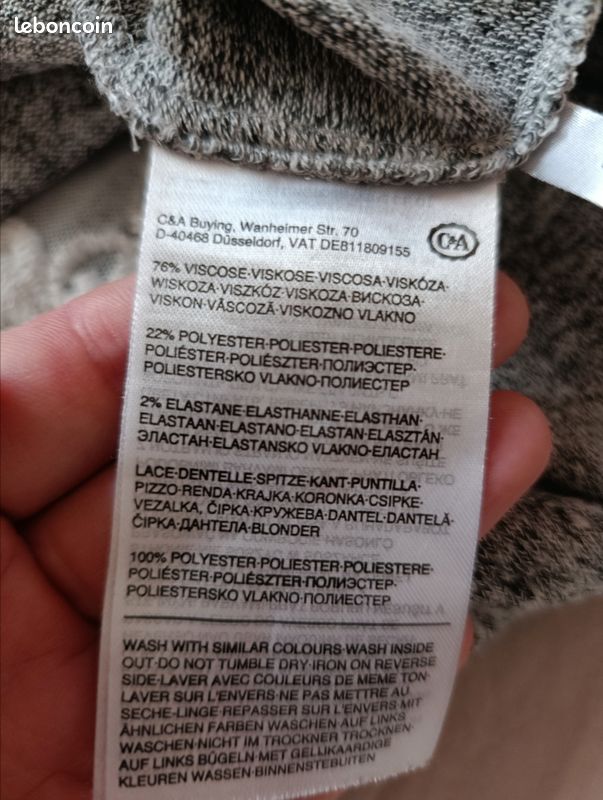 Pull fin gris avec dentelles (image 8)