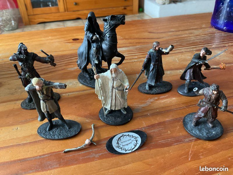 Figurines Seigneur des Anneaux, vintage. Étain ? Certaines parties manquantes (image 1)