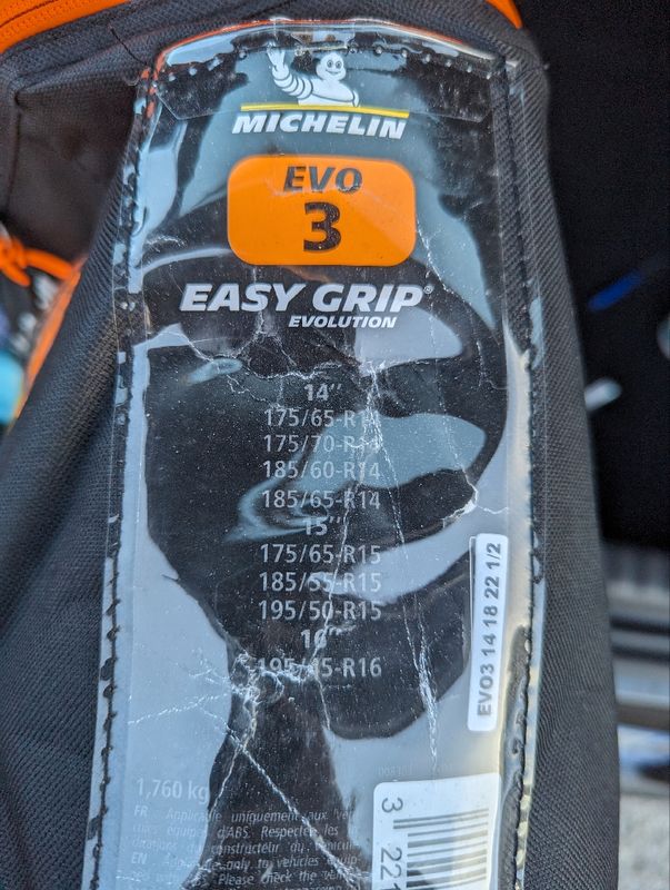 Chaînes neige composite Michelin Easy Grip Evolution 3