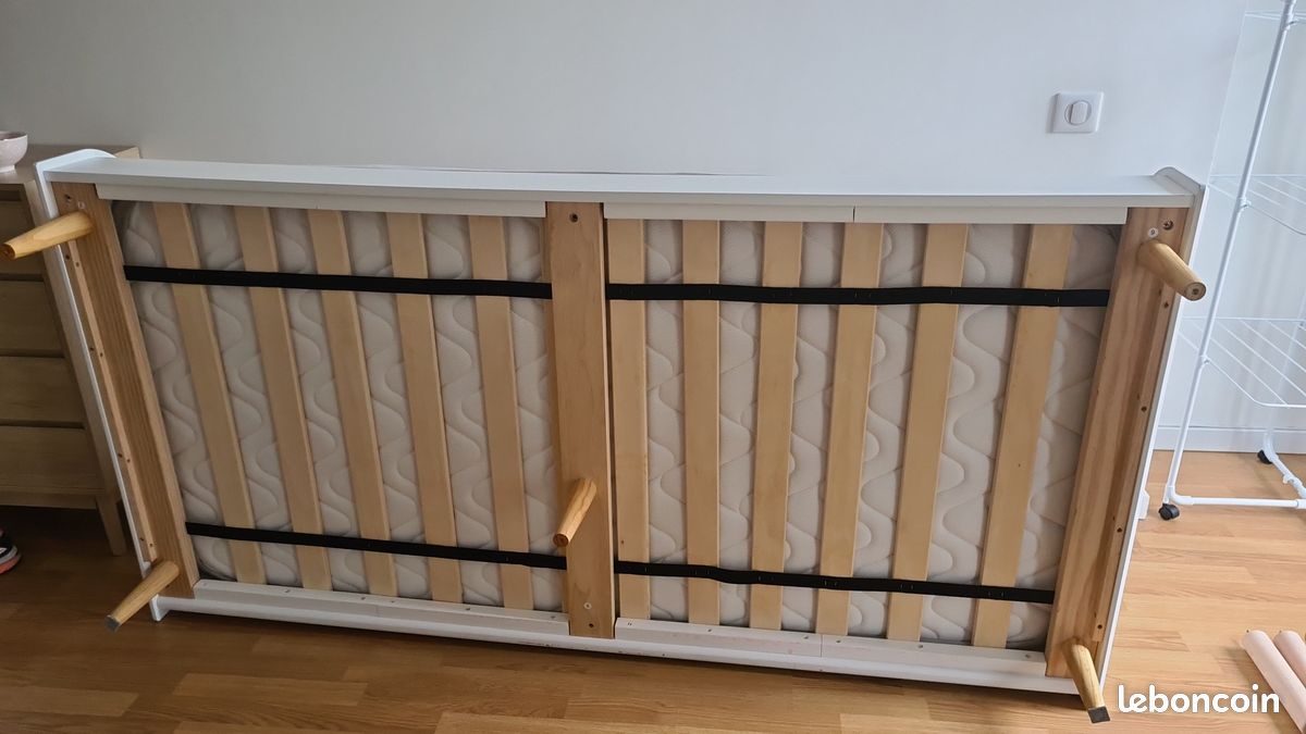Lit banquette blanc 90x190 cm La Redoute, modèle Jimi (image 3)