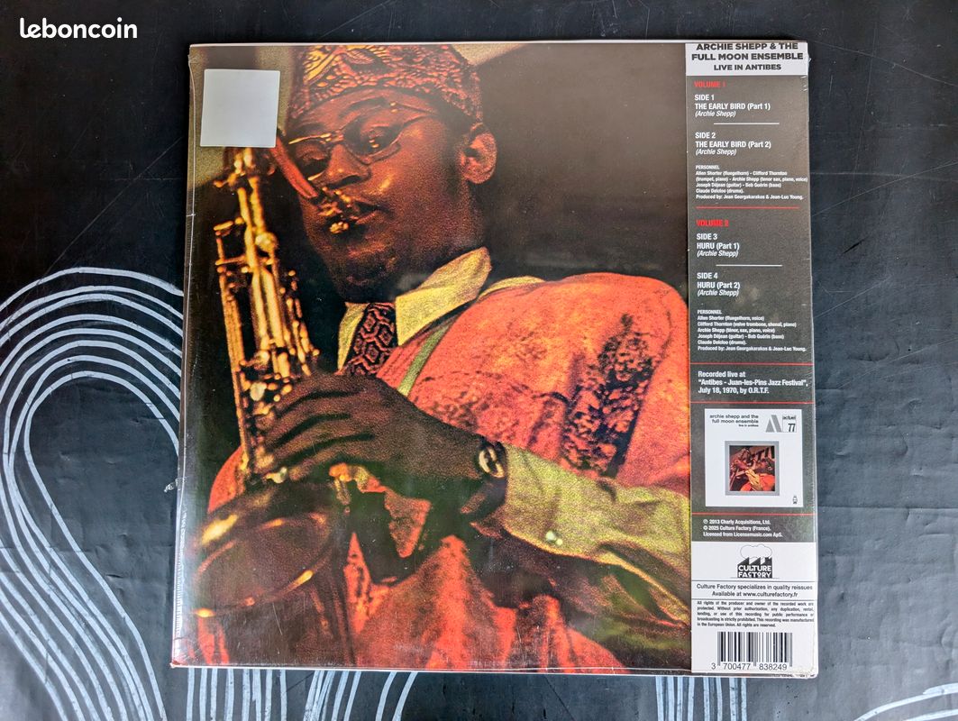 Vinyle Archie Shepp " live at Antibes " (image 2)
