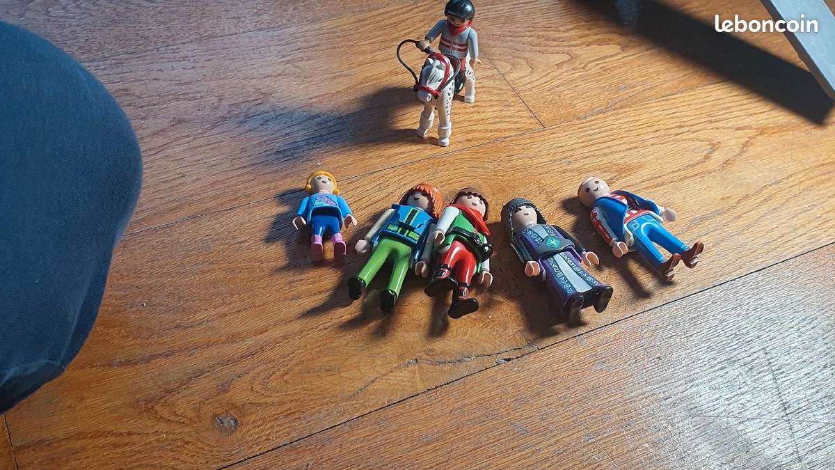 Playmobil 6 personnages et un cheval (image 1)