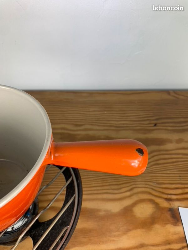 Poêlon / Casserole Le Creuset 22 Cm – Motif Fleurs Bleues – Vintage, Bon état