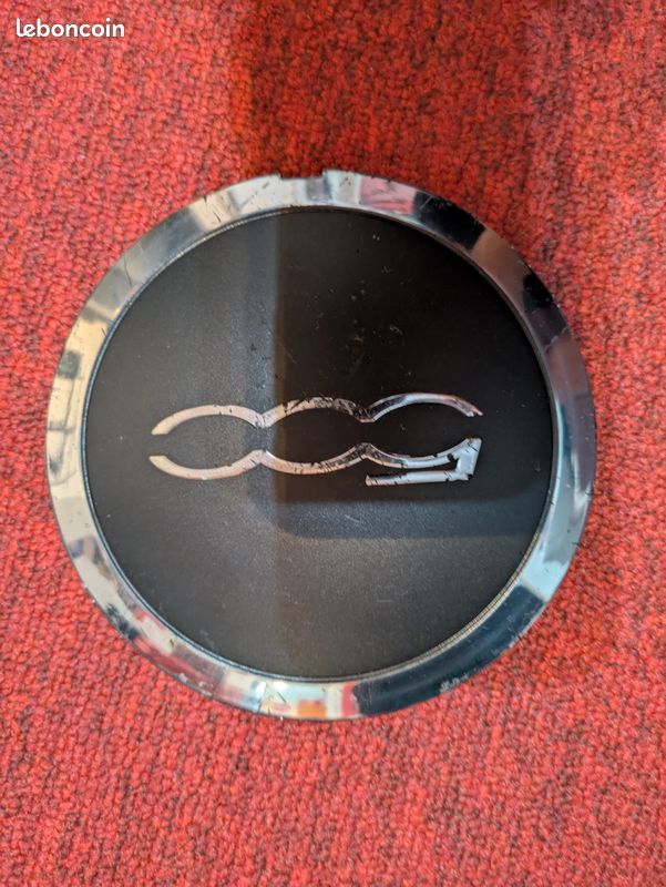 Capuchon De Moyeu De Roue - DILWE - 68078419AC - 4 Pièces - Rouge Et Blanc - Compatible FIAT 500