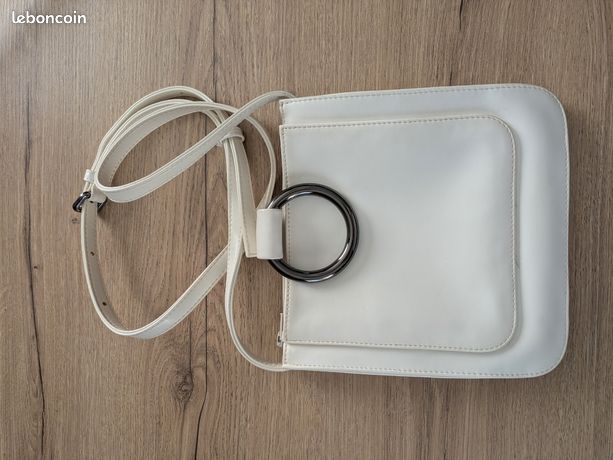 Sac à Main Sequoia Cuir Vintage Vert - Taille Moyenne, Style Bandoulière, Occasion Très Bon état