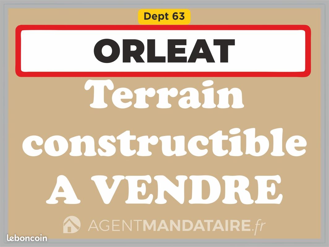 Terrain 1292 m² · à Orléat · 1 292 m² · 87 900 €