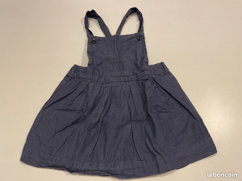 Robe Fille Jacadi - Taille 24 Mois/2 Ans - Rose, 100% Coton, Genou - Neuf Sans étiquettes