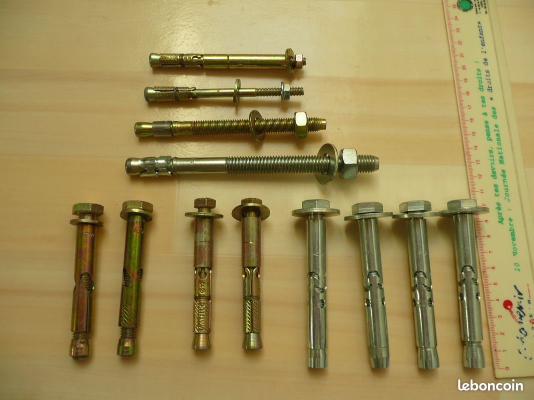Lot de goujons d'ancrage (Chevilles à expansion) (Vis à frapper) (image 1)