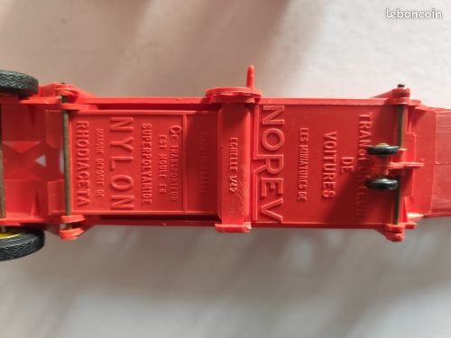 BERLIET TRACTEUR TBO 15 ROUGE ET REMORQUE PORTE VOITURE GRISE NOREV (N2) - Boutique Loisir et Collection