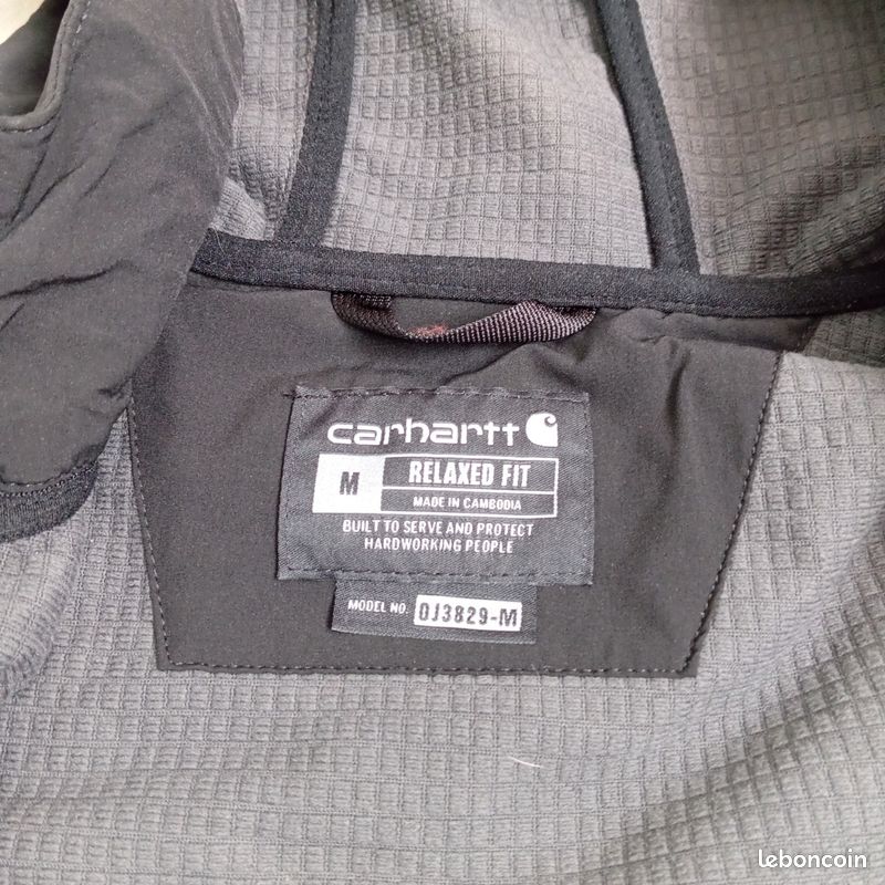 Veste a Capuche Noir Carhartt Pour Homme Taille M. Softshell Carhartt Rain Defender (image 8)