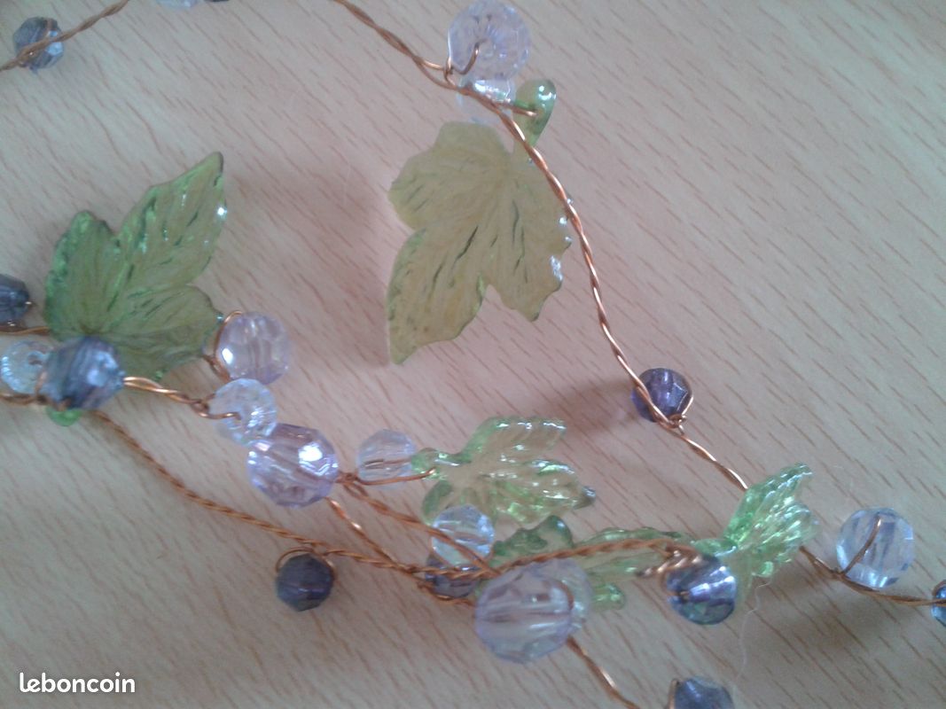 Lot de 2 tiges en perles de verre (image 2)