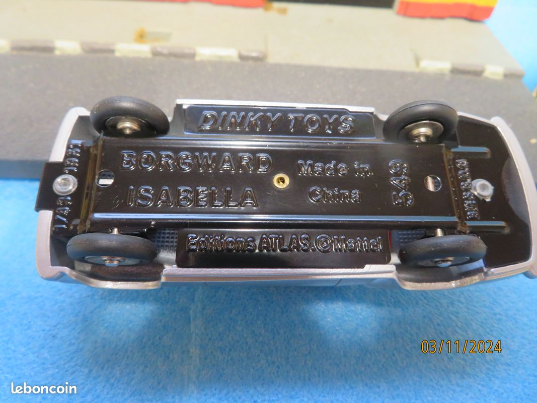 Dinky France Ancienne Borgward Isabella Réf 549 - Voiture Miniature 1/43, Assez Bon état