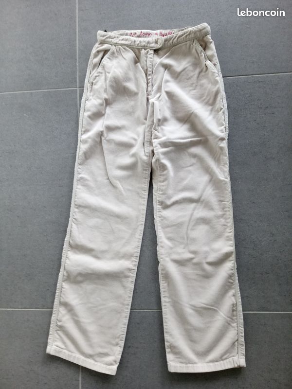 Pantalon velours ras fille PETIT BATEAU en 12 ans (image 1)