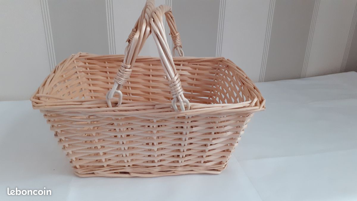Joli panier en osier clair (image 5)