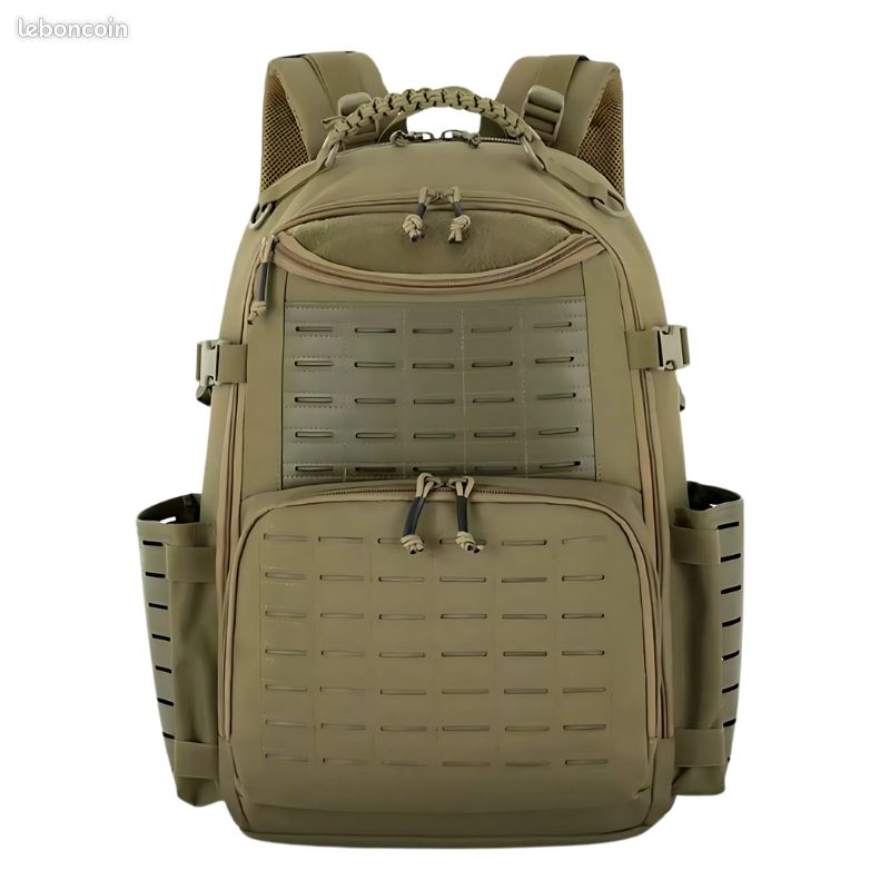 Sac à Dos Tactique Militaire 45L - Nylon Renforcé - Système MOLLE - Imperméable - Pour Randonnée, Airsoft, Survie - Homme & Femme