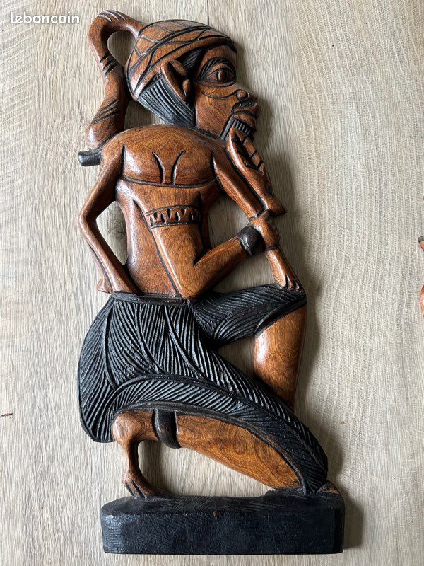 Statuettes africaines bois profil (image 3)