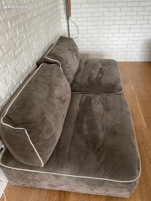 Magnifiques Fauteuil gris (X 2) Vintage en micro-fibres (image 5)