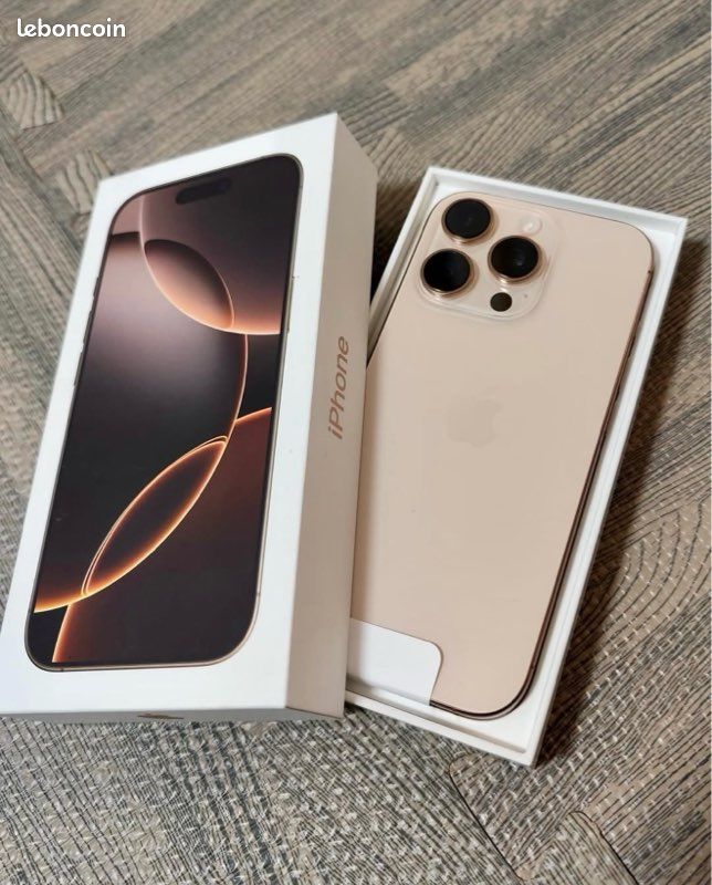 IPhone 16 Pro Max 1To - Titane Sable (Or) - Occasion, Comme Neuf