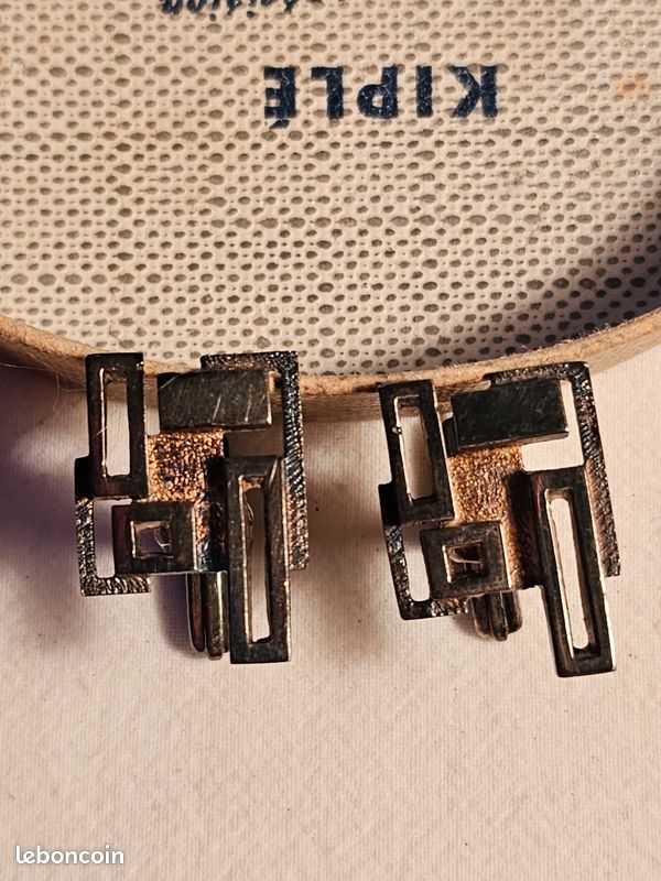 Boutons de manchette Art Deco onyx