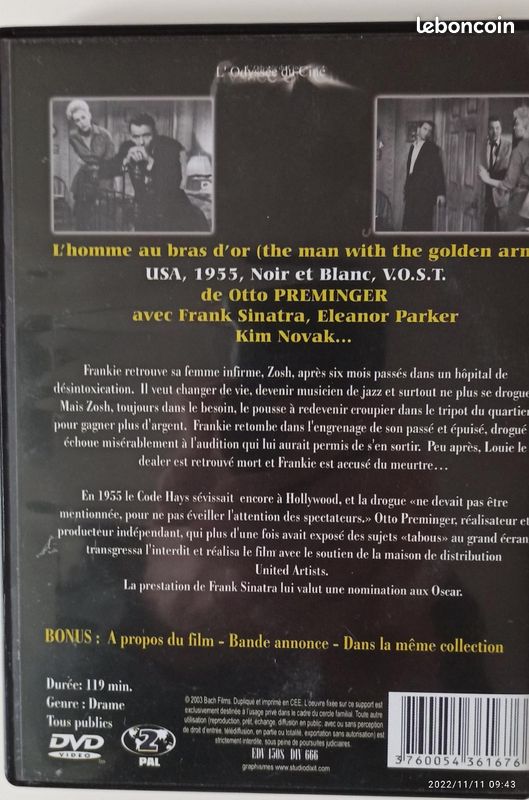 L'homme au bras d'or d'Otto Preminger avec Frank Sinatra Kim Novak Eleanor Parker (image 2)