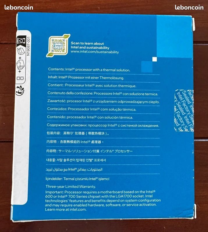 Processeur Intel Core I5-14400F - Neuf, Boîte Ouvert (Jamais Utilisé)