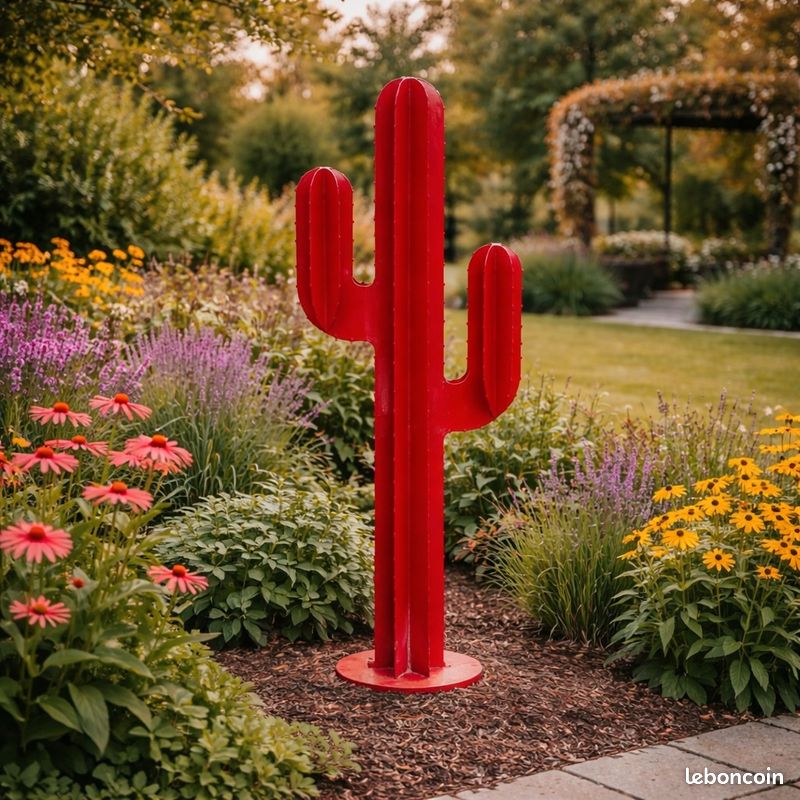 Cactus Décoratif Métal Acier Design Jardin 🧱 (image 3)
