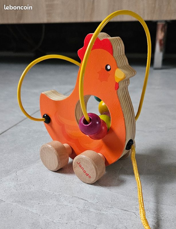 Poule à tirer Janod bois (image 1)