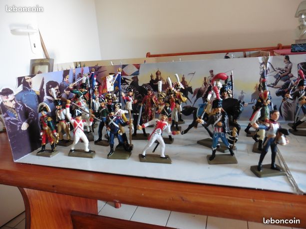 10 Soldats Napoléoniens En Plomb Peint – Infanterie Française – Premier Empire