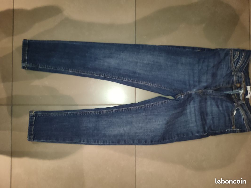 Jean skinny cropped denim brut FILLE. LH (la halle) (image 1)
