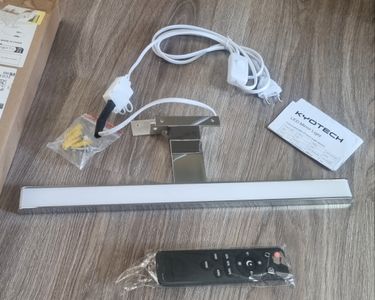 LaBlanc - Lampes pour Miroir LED Dimmable avec Interrupteur, Applique Salle de Bain Rotative à 300° LED 5W 4000K Lampe Miroir Salle de Bain pour Coiffeuse Lavabo, 41cm,Noir