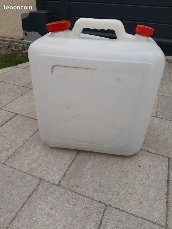 Bidon 30L En PEHD Naturel - Contenant Liquide Alimentaire Ou Chimique, Avec Bouchon Noir