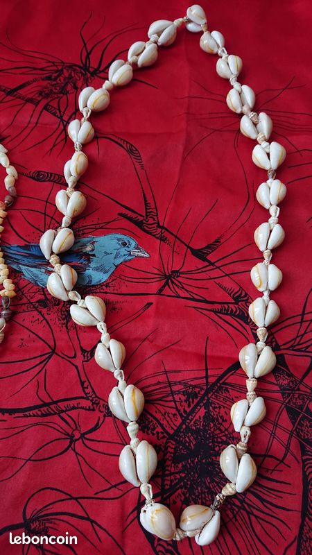 Lot de 4 colliers vintage en coquillages – Années 70/90 – Fait main (image 10)