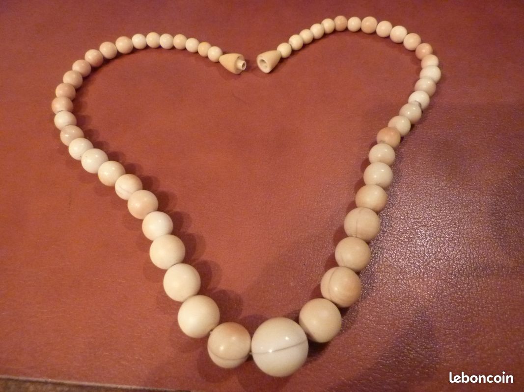 Collier Ancien Double Rang De Perles De Culture