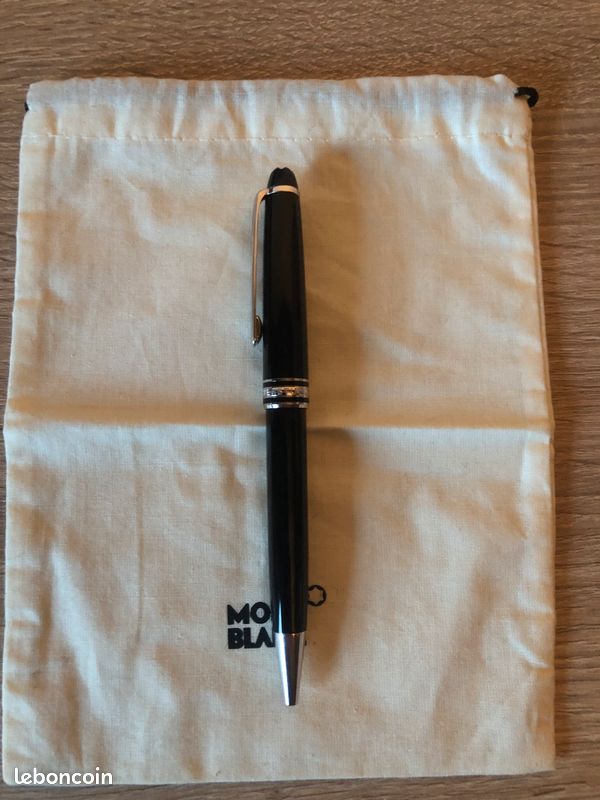 MontBlanc Stylo bille Meisterstück platiné 137,1 mm Très bon état Avec facture (image 1)