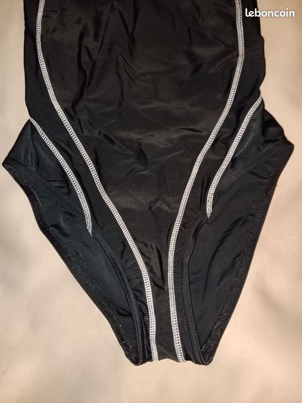 Maillot de bain noir femme une pièce monokini compétition Swoof taille M TBE (image 3)