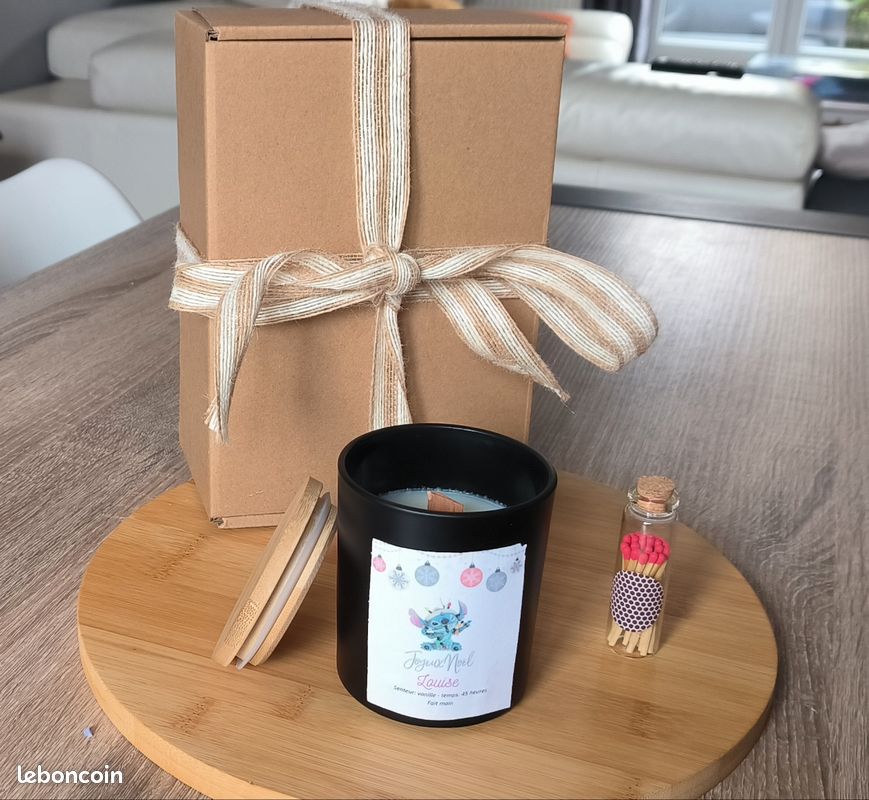 Coffret noël bougie personnalisée stitch (image 2)