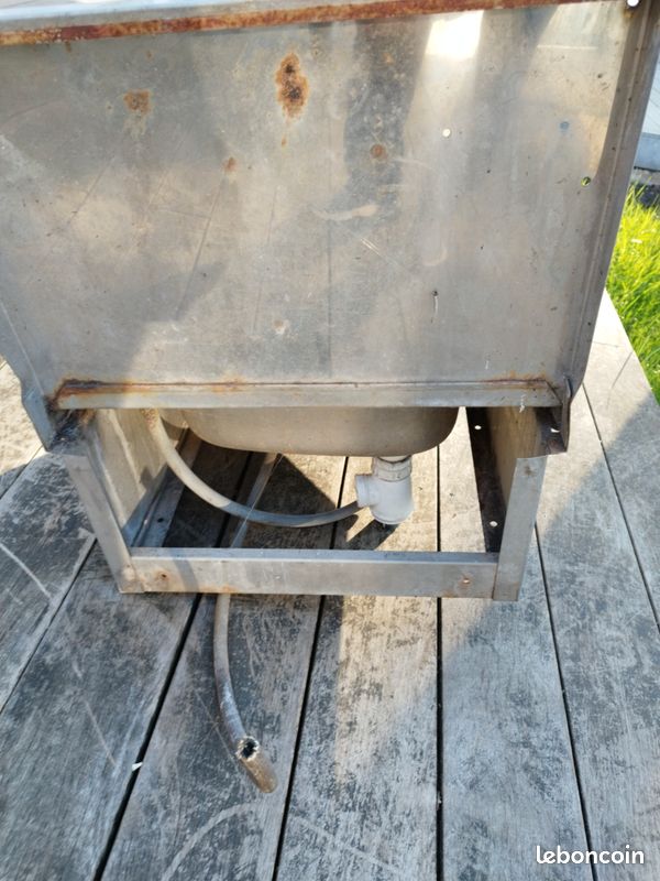 Lavabo inox avec commande fémoral (image 5)