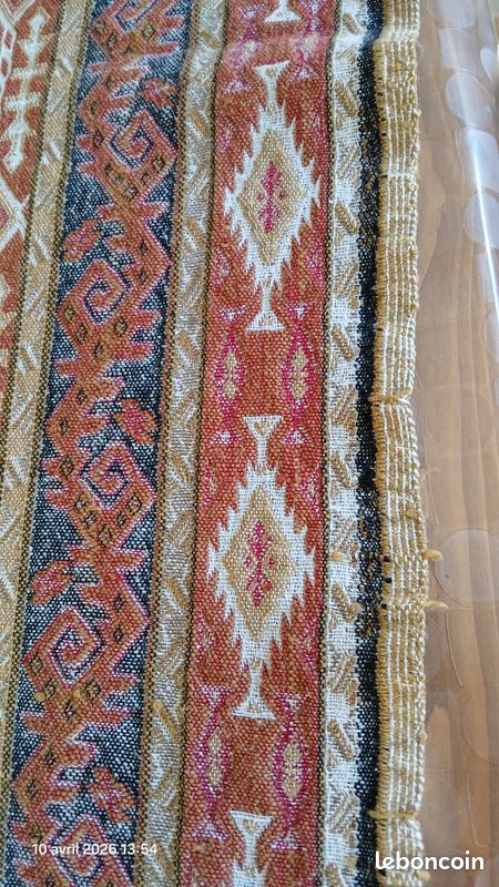 Schöner Patchwork Orientteppich Vintage 200x140 bunt Used
